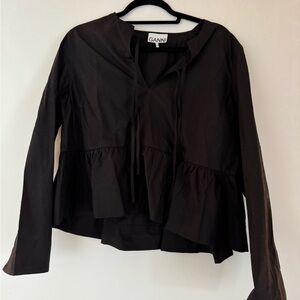 Ganni Black Women's Blouse NWOT